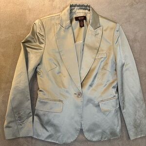 Victor Alfaro Women's Gold Satin Blazer